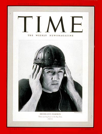 TIME Magazine Cover: Tom Harmon -- Nov. 6, 1939