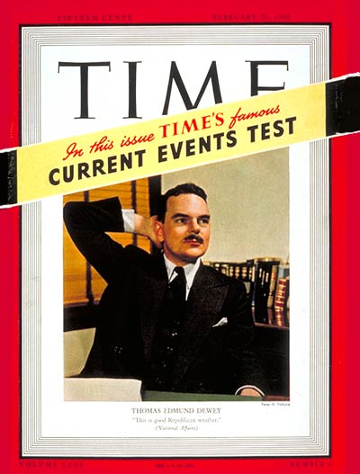 TIME Magazine Cover: Thomas E. Dewey -- Feb. 26, 1940