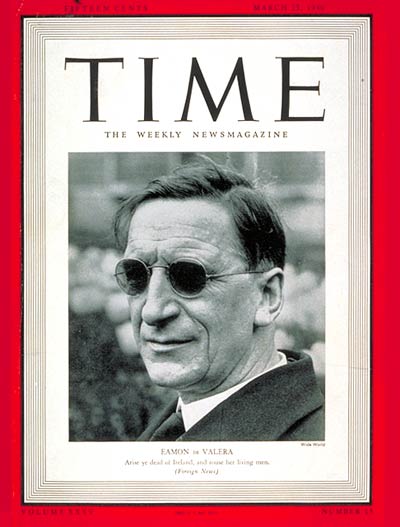 TIME Magazine Cover: Eamon de Valera -- Mar. 25, 1940