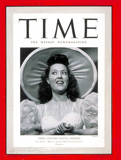 TIME Magazine Cover: Ethel Merman -- Oct. 28, 1940