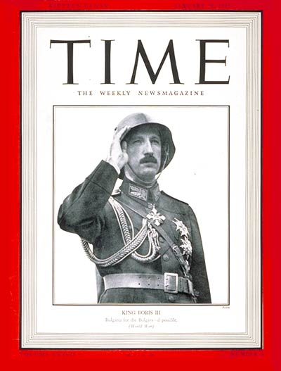TIME Magazine Cover: King Boris III -- Jan. 20, 1941