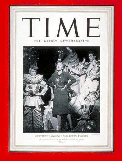 TIME Magazine Cover: Gertrude Lawrence -- Feb. 3, 1941