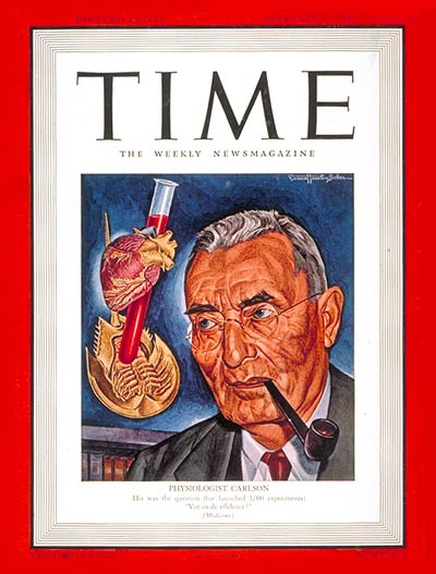 TIME Magazine Cover: Anton J. Carlson -- Feb. 10, 1941
