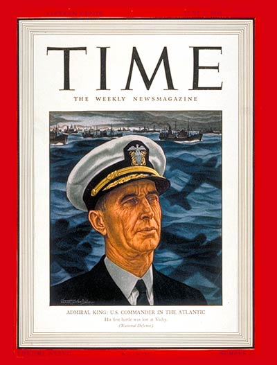 TIME Magazine Cover: Admiral Ernest J. King -- June 2, 1941