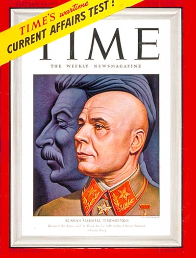 TIME Magazine Cover: Marshall Timoshenko -- June 30, 1941