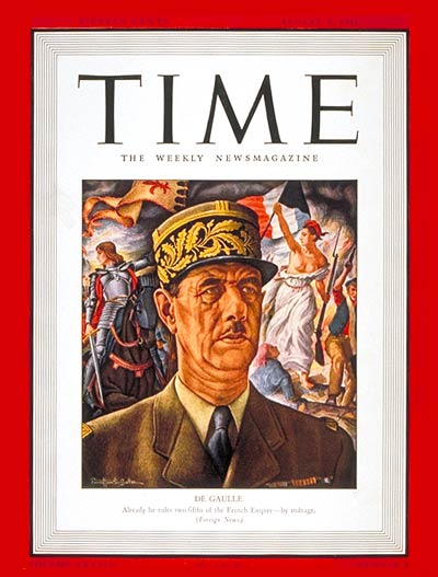 TIME Magazine Cover: Charles DeGaulle -- Aug. 4, 1941