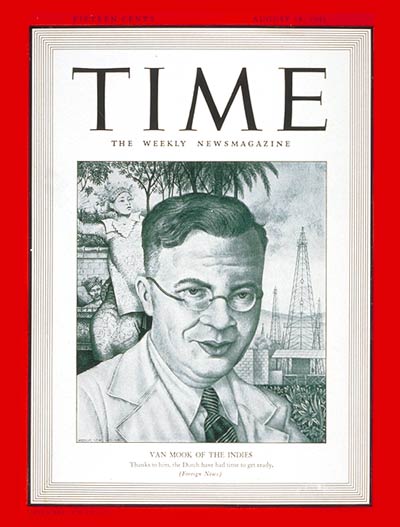 TIME Magazine Cover: Hubertus J. van Mook -- Aug. 18, 1941