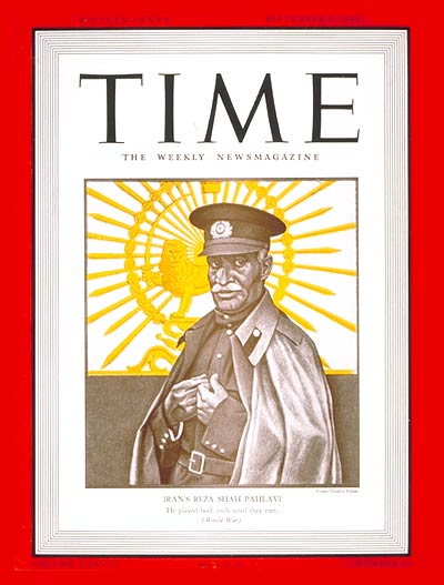 TIME Magazine Cover: Reza Shah Pahlavi -- Sep. 8, 1941