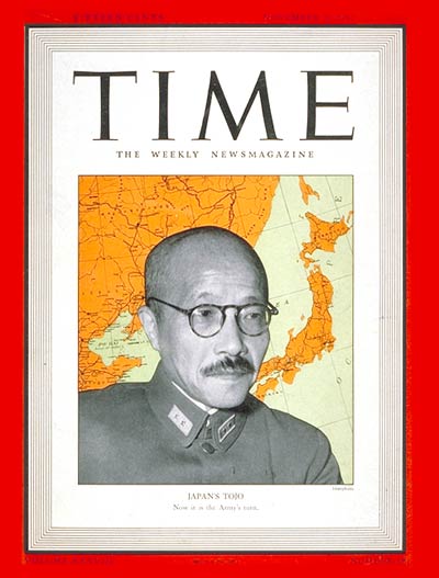 TIME Magazine Cover: Hideki Tojo -- Nov. 3, 1941