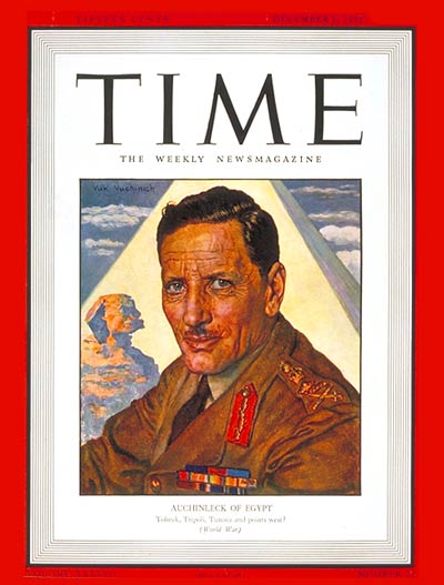 TIME Magazine Cover: Sir Claude Auchinleck -- Dec. 1, 1941