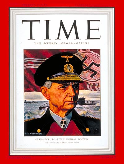 TIME Magazine Cover: Vice-Admiral Doenitz -- Feb. 2, 1942