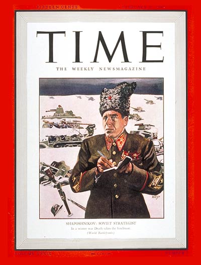 TIME Magazine Cover: Boris Shaposhnikov -- Feb. 16, 1942