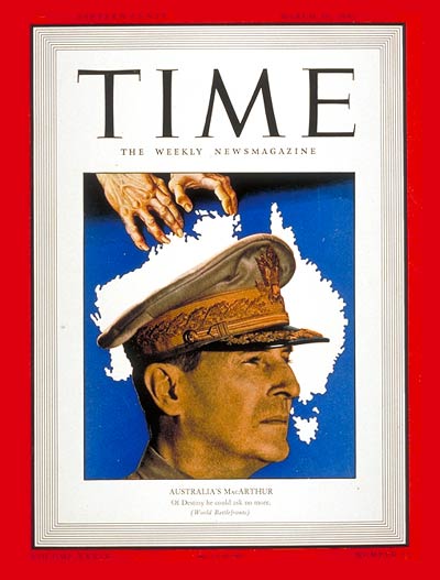 TIME Magazine Cover: General MacArthur -- Mar. 30, 1942