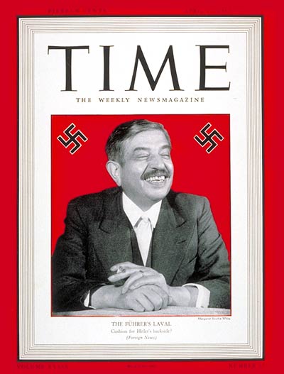 TIME Magazine Cover: Pierre Laval -- Apr. 27, 1942
