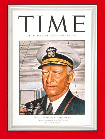 TIME Magazine Cover: Admiral Chester Nimitz -- May 18, 1942
