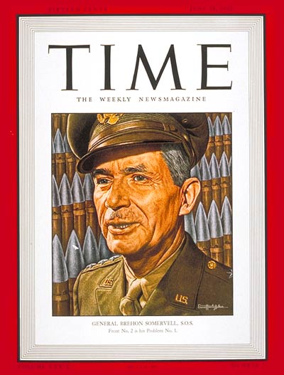 TIME Magazine Cover: Lt. General Somervell -- June 15, 1942