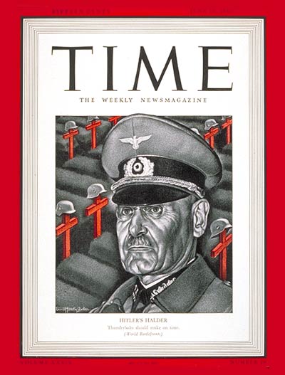 TIME Magazine Cover: Franz Halder -- June 29, 1942