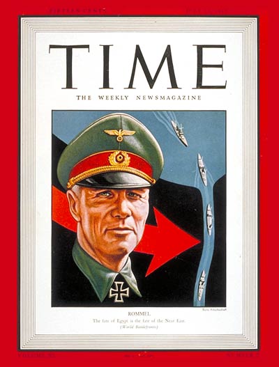 TIME Magazine Cover: Field Marshal Rommel -- July 13, 1942