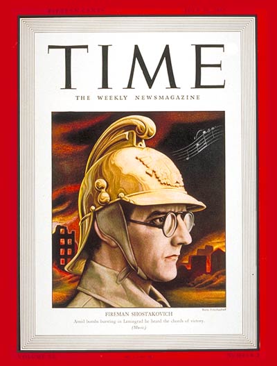 TIME Magazine Cover: Dmitri Shostakovich -- July 20, 1942