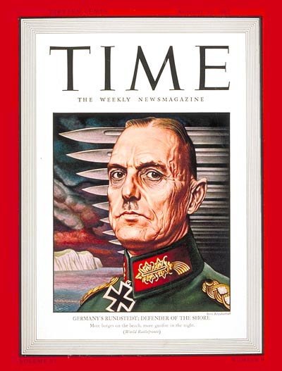 TIME Magazine Cover: Karl von Rundstedt -- Aug. 31, 1942