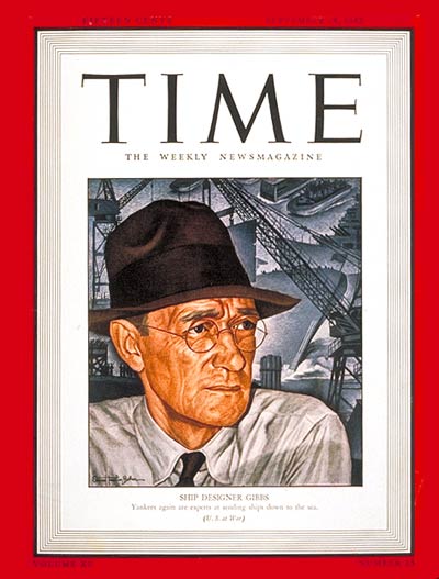 TIME Magazine Cover: William F. Gibbs -- Sep. 28, 1942