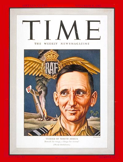 TIME Magazine Cover: Sir Arthur Tedder -- Nov. 9, 1942