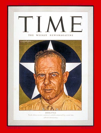 TIME Magazine Cover: James H. Doolittle -- Nov. 23, 1942