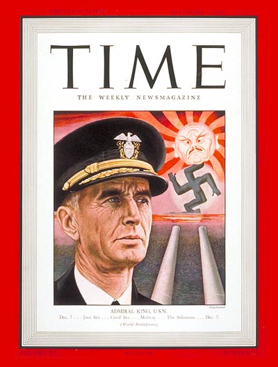 TIME Magazine Cover: Admiral Ernest J. King -- Dec. 7, 1942