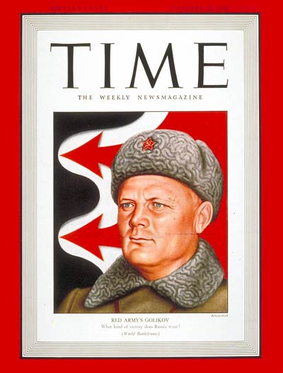 TIME Magazine Cover: Col. General Golikov -- Feb. 22, 1943