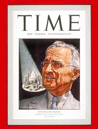 TIME Magazine Cover: Harry S. Truman -- Mar. 8, 1943
