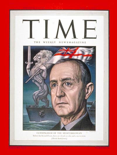 TIME Magazine Cover: Adm. Sir Andrew Cunningham -- May 24, 1943