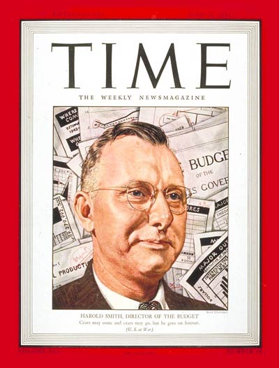 TIME Magazine Cover: Harold D. Smith -- June 14, 1943