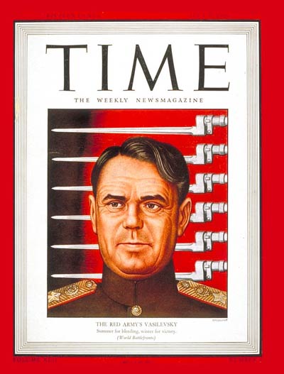 TIME Magazine Cover: Marshal Vasilevsky -- July 5, 1943