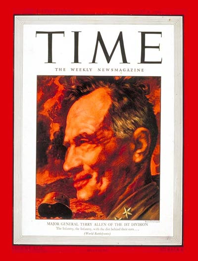 TIME Magazine Cover: Major Gen. Terry Allen -- Aug. 9, 1943