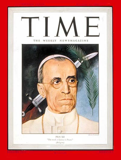 TIME Magazine Cover: Pope Pius XII -- Aug. 16, 1943