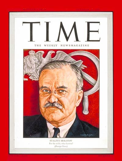 TIME Magazine Cover: Viacheslav M. Molotov -- Oct. 25, 1943