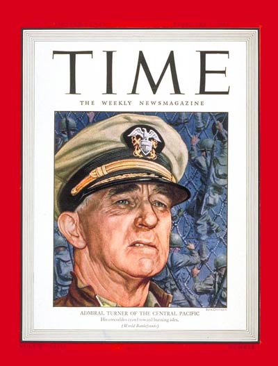 TIME Magazine Cover: Rear Admiral Turner -- Feb. 7, 1944