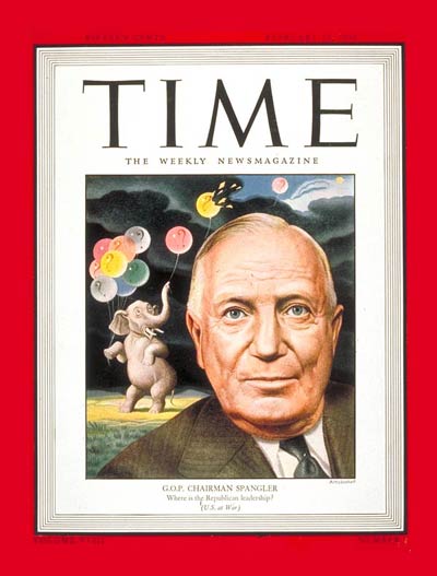 TIME Magazine Cover: Harrison E. Spangler -- Feb. 14, 1944