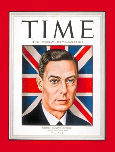 TIME Magazine Cover: King George VI -- Mar. 6, 1944
