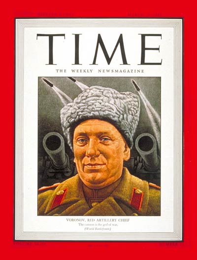 TIME Magazine Cover: Nikolai Voronov -- Mar. 20, 1944