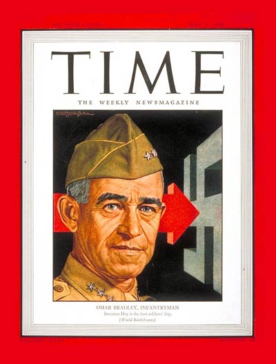 TIME Magazine Cover: Lt. Gen. Omar Bradley -- May 1, 1944