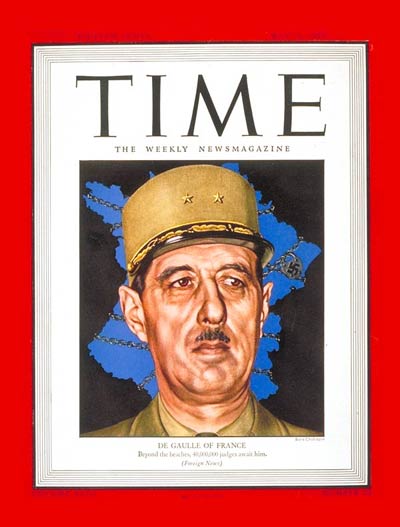TIME Magazine Cover: Charles DeGaulle -- May 29, 1944