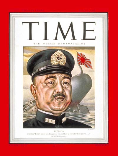 TIME Magazine Cover: Admiral Shimada -- July 3, 1944