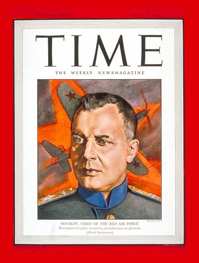 TIME Magazine Cover: Marshal Novikov -- July 31, 1944