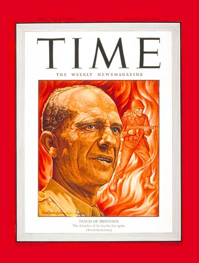 TIME Magazine Cover: Maj. Gen. Patch -- Aug. 28, 1944