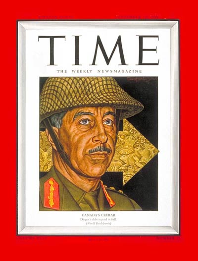 TIME Magazine Cover: Lt. General Crerar -- Sep. 18, 1944