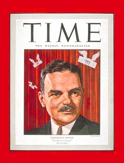 TIME Magazine Cover: Thomas E. Dewey -- Oct. 23, 1944