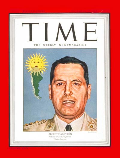 TIME Magazine Cover: Juan D. Peron -- Nov. 27, 1944