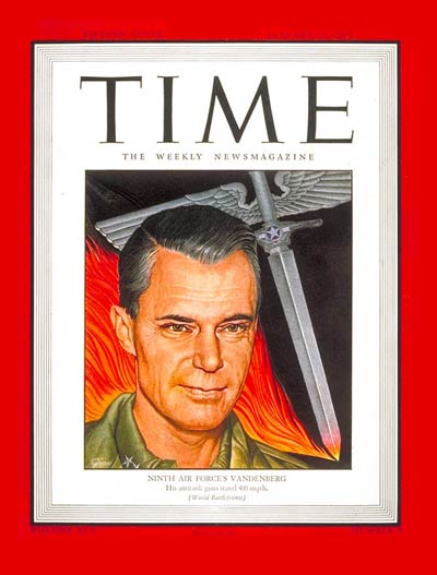 TIME Magazine Cover: Maj. General Vandenberg -- Jan. 15, 1945