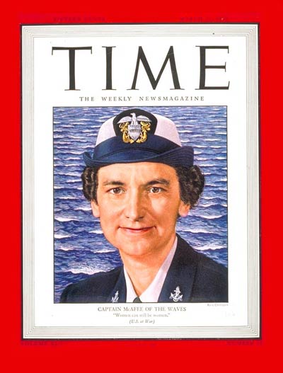 TIME Magazine Cover: Capt. Mildred McAfee -- Mar. 12, 1945